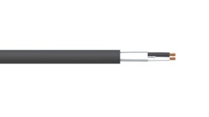 1 Pair 0.5mm2 Overall Foil PVC/PVC Dekoron® Instrumentation Cable - Black Sheath