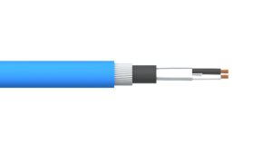 1 Pair 0.5mm2 Overall Foil PVC/SWA/PVC Dekoron® Instrumentation Cable - Blue Sheath