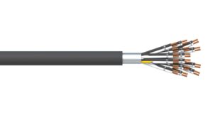 16 Pair 0.5mm2 Overall Foil PVC/PVC Dekoron® Instrumentation Cable - Black Sheath