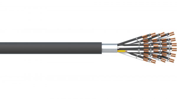 24 Pair 1.5mm2 Overall Foil PVC/PVC Dekoron® Instrumentation Cable - Black Sheath