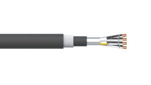 4 Pair 0.5mm2 Ind & Overall Foil PVC/SWA/PVC Dekoron® Instrumentation Cable - Black Sheath