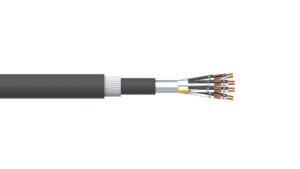 8 Pair 0.5mm2 Ind & Overall Foil PVC/SWA/PVC Dekoron® Instrumentation Cable - Black Sheath
