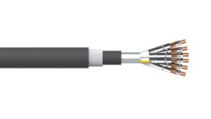 12 Pair 0.5mm2 Ind & Overall Foil PVC/SWA/PVC Dekoron® Instrumentation Cable - Black Sheath