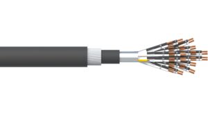 20 Pair 0.5mm2 Ind & Overall Foil PVC/SWA/PVC Dekoron® Instrumentation Cable - Black Sheath