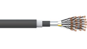 24 Pair 0.5mm2 Ind & Overall Foil PVC/SWA/PVC Dekoron® Instrumentation Cable - Black Sheath