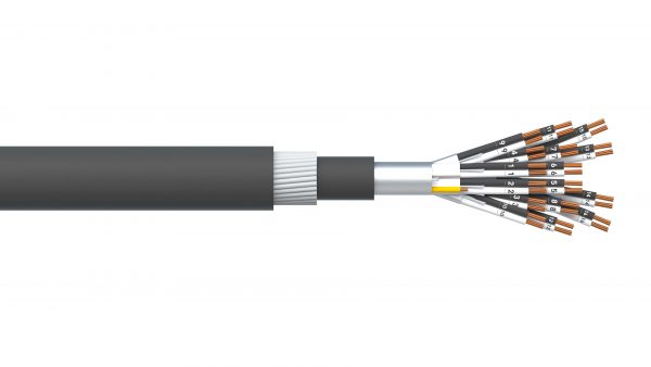 16 Pair 1.5mm2 Ind & Overall Foil PVC/SWA/PVC Dekoron® Instrumentation Cable - Black Sheath