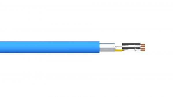 2 Pair 0.5mm2 Ind & Overall Foil PVC/PVC Dekoron® Instrumentation Cable - Blue Sheath