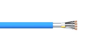 4 Pair 0.5mm2 Ind & Overall Foil PVC/PVC Dekoron® Instrumentation Cable - Blue Sheath