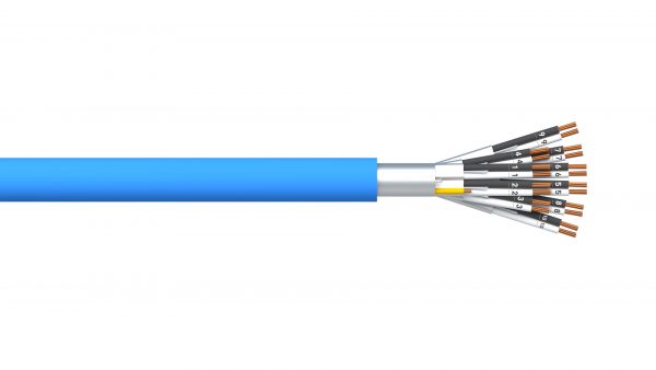 10 Pair 0.5mm2 Ind & Overall Foil PVC/PVC Dekoron® Instrumentation Cable - Blue Sheath