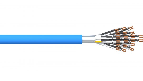 20 Pair 1.5mm2 Ind & Overall Foil PVC/PVC Dekoron® Instrumentation Cable - Blue Sheath