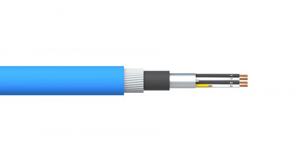 2 Pair 0.5mm2 Overall Foil PVC/SWA/PVC Dekoron® Instrumentation Cable - Blue Sheath