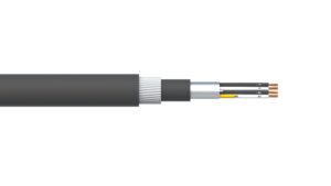 2 Pair 0.5mm2 Overall Foil PVC/SWA/PVC Dekoron® Instrumentation Cable - Black Sheath