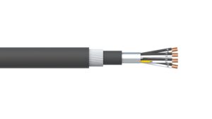 4 Pair 0.5mm2 Overall Foil PVC/SWA/PVC Dekoron® Instrumentation Cable - Black Sheath