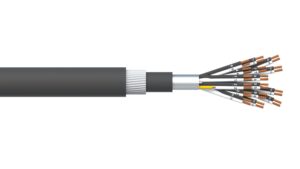 16 Pair 0.5mm2 Overall Foil PVC/SWA/PVC Dekoron® Instrumentation Cable - Black Sheath