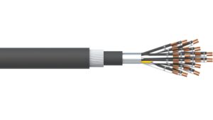 20 Pair 0.5mm2 Overall Foil PVC/SWA/PVC Dekoron® Instrumentation Cable - Black Sheath