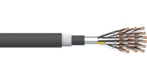 24 Pair 0.5mm2 Overall Foil PVC/SWA/PVC Dekoron® Instrumentation Cable - Black Sheath