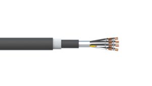 8 Pair 1.5mm2 Overall Foil PVC/SWA/PVC Dekoron® Instrumentation Cable - Black Sheath