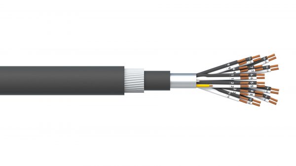 16 Pair 1.5mm2 Overall Foil PVC/SWA/PVC Dekoron® Instrumentation Cable - Black Sheath