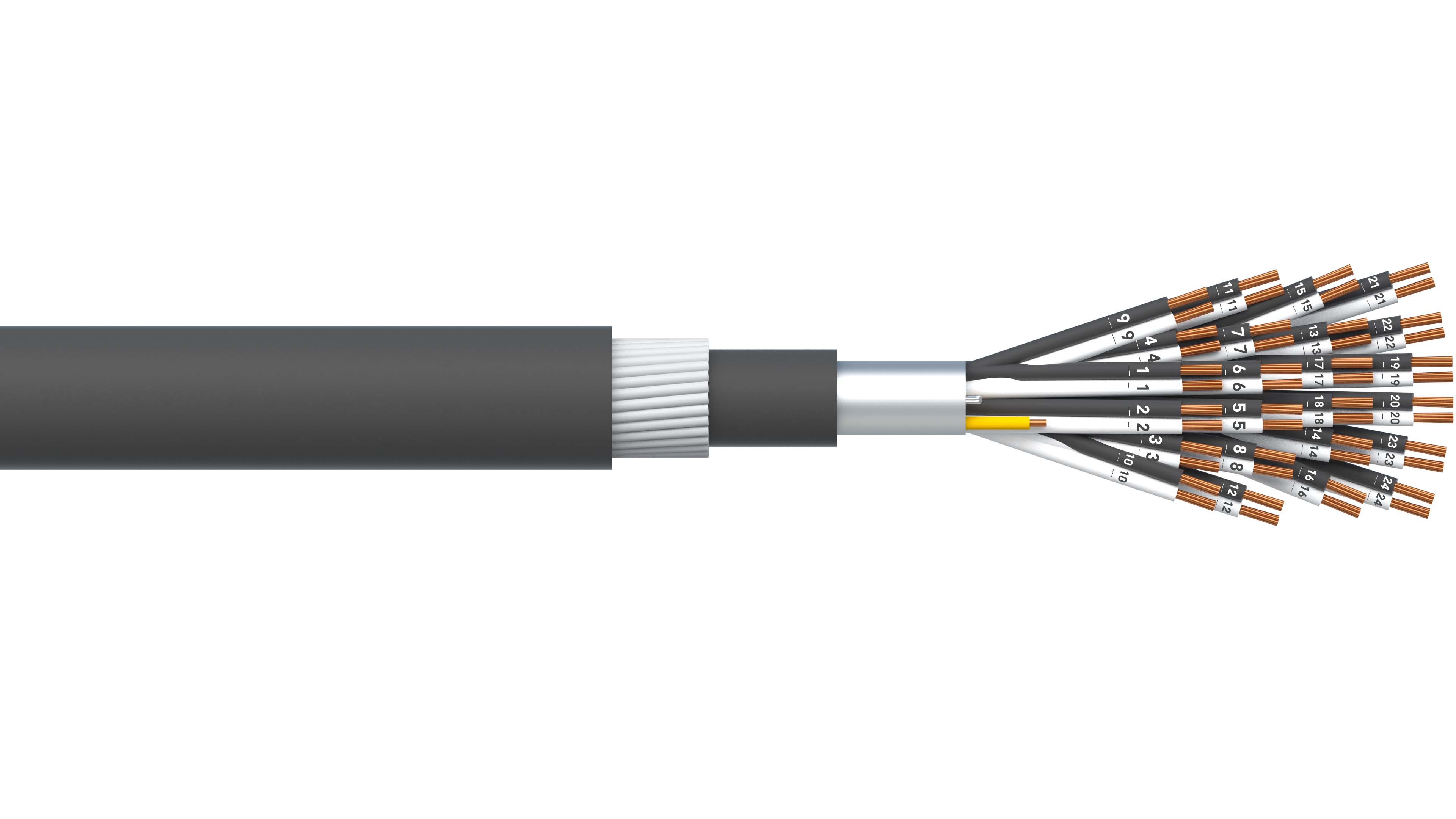 24 Pair 1 5mm2 Overall Foil Pvc Swa Pvc Dekoron Instrumentation Cable Black Sheath Maser Cable