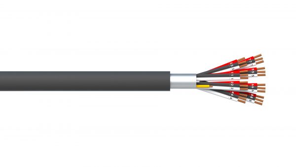 8 Triad 0.5mm2 Overall Foil PVC/PVC Dekoron® Instrumentation Cable - Black Sheath