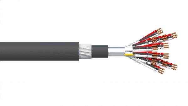 12 Triad 0.5mm2 Ind & Overall Foil PVC/SWA/PVC Dekoron® Instrumentation Cable - Black Sheath