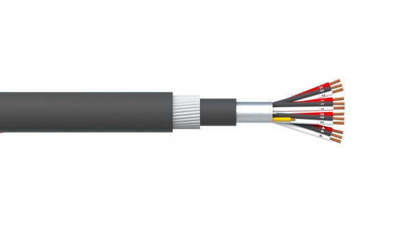 4 Triad 0.5mm2 Overall Foil PVC/SWA/PVC Dekoron® Instrumentation Cable - Black Sheath