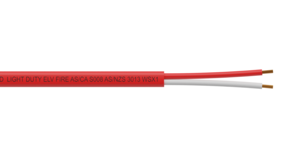 2 Core 1.5mm2 PVC/PVC Flat Easy Strip Fire Alarm Cable – Red Sheath