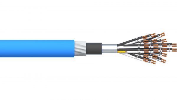 20 Pair 1.5mm2 Overall Foil PVC/SWA/PVC Dekoron® Instrumentation Cable - Blue Sheath