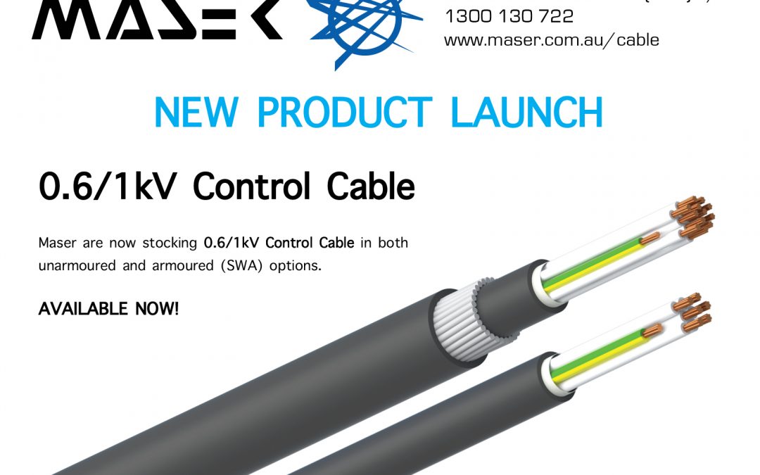 Maser now stocking 0.6/1kV Control Cable in both unarmoured and armoured (SWA) options
