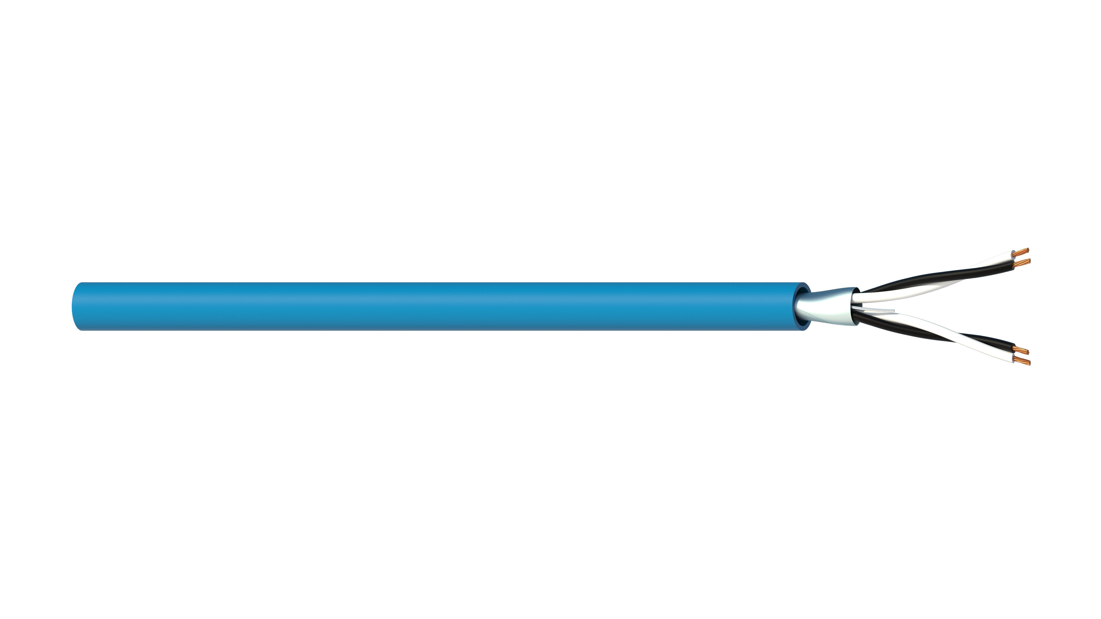 2 Pair 0.5mm2 Cu/PVC/OS/PVC Maser Instrumentation Cable - Blue Sheath