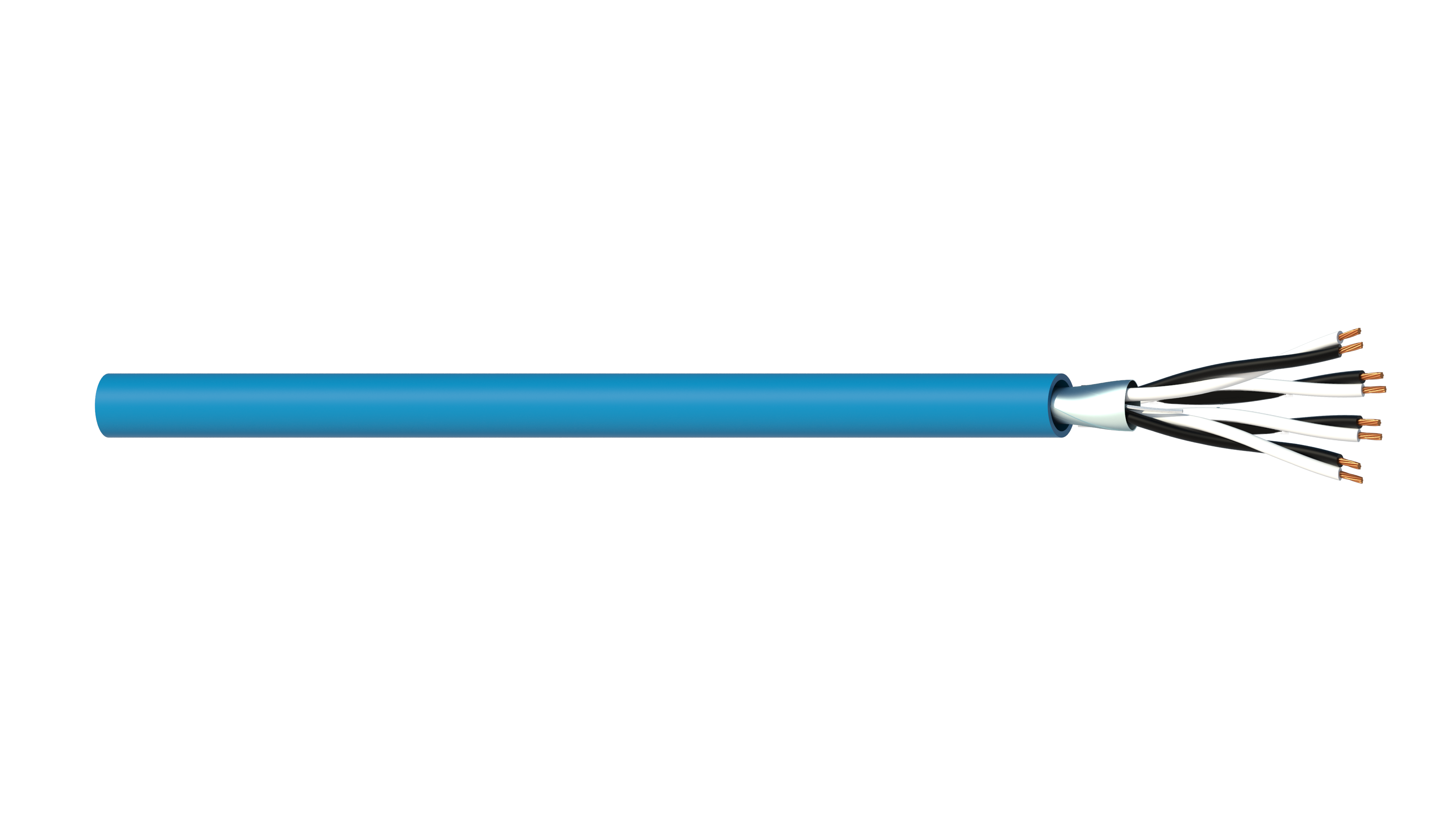 4 Pair 0.5mm2 Cu/PVC/OS/PVC Maser Instrumentation Cable - Blue Sheath