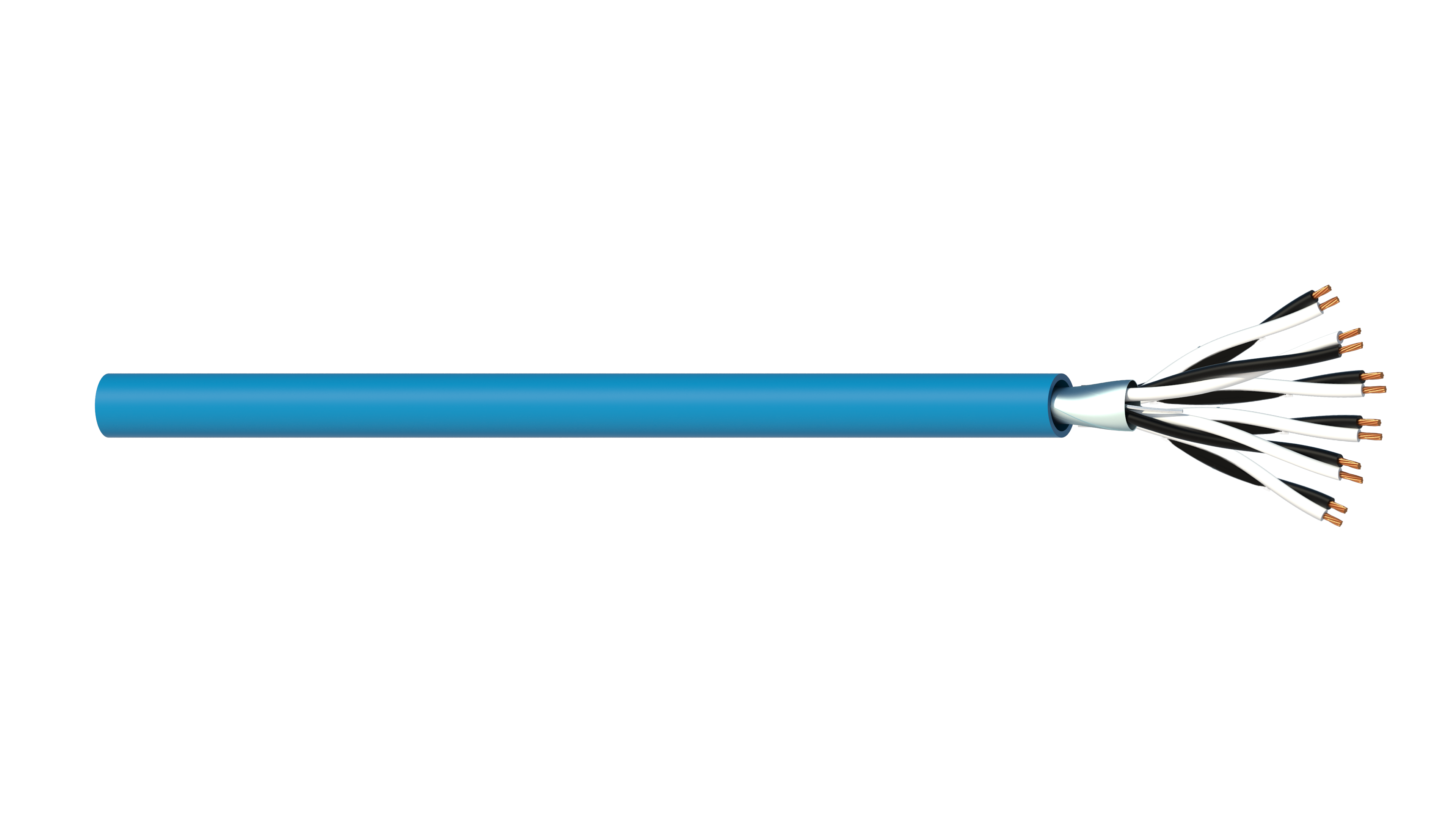 6 Pair 0.5mm2 Cu/PVC/OS/PVC Maser Instrumentation Cable - Blue Sheath