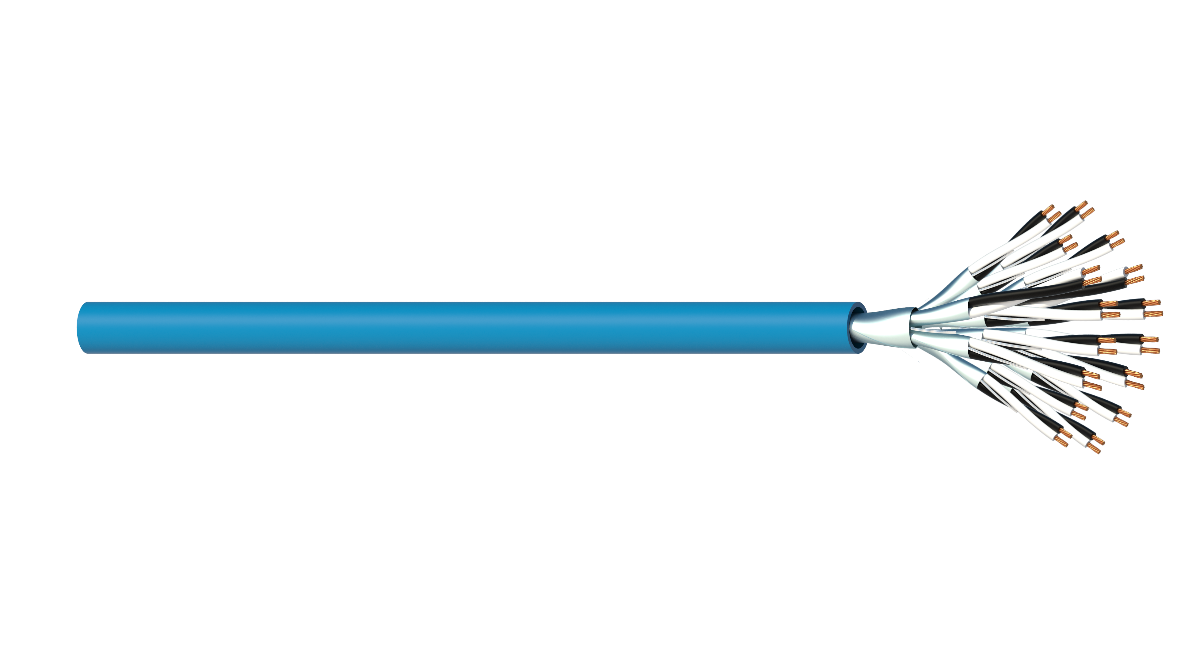 16 Pair 0.5mm2 Cu/PVC/ISOS/PVC Maser Instrumentation Cable - Blue Sheath