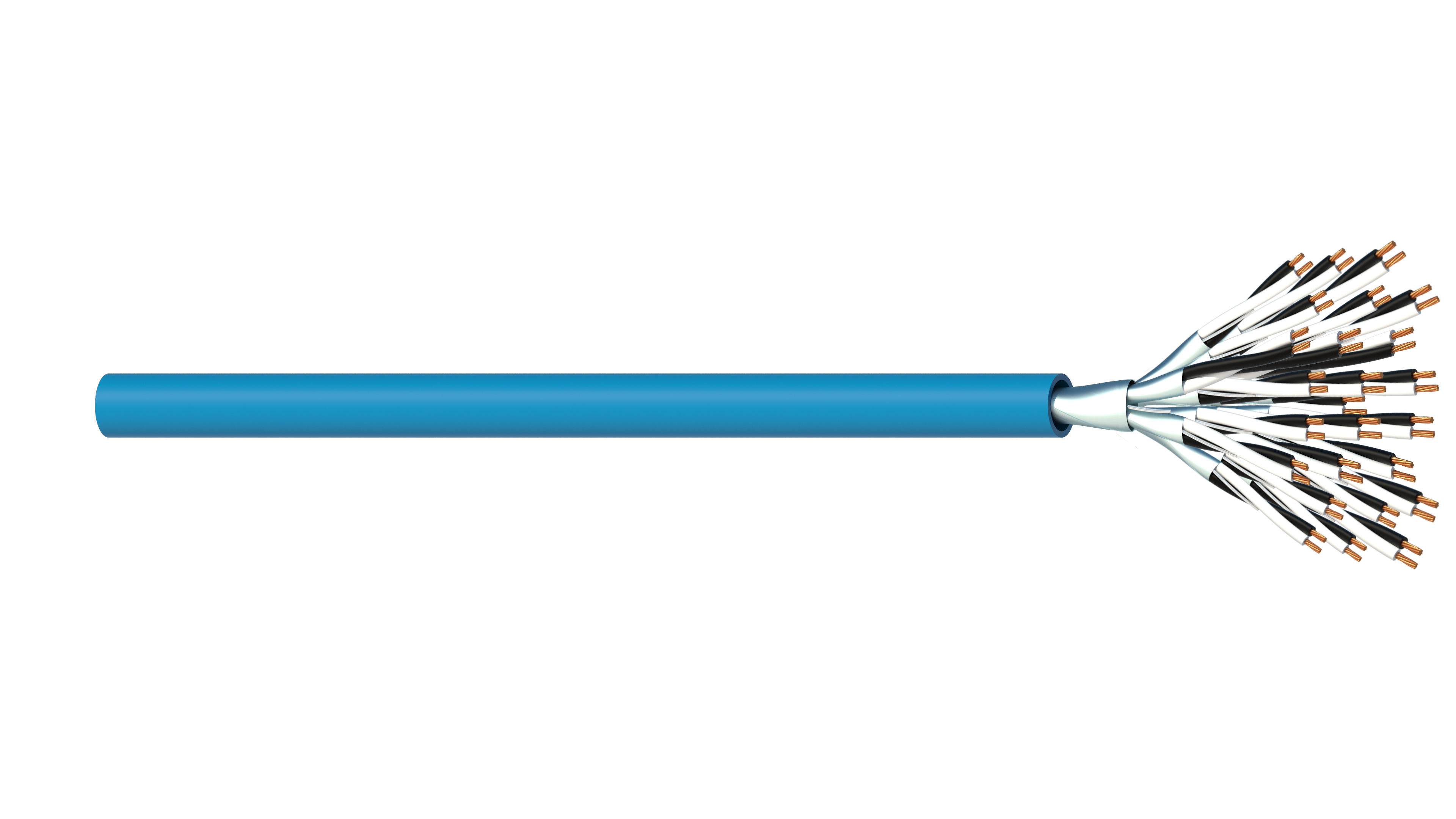 24 Pair 0.5mm2 Cu/PVC/ISOS/PVC Maser Instrumentation Cable - Blue Sheath