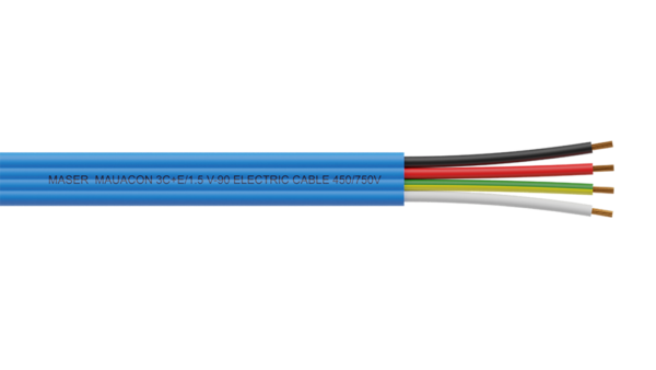 3C+E 1.5mm2 PVC/PVC Flat TPS Air Conditioner Cable 450/750v - Blue Sheath