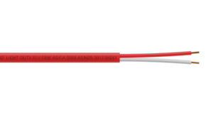 2 Core 0.75mm2 PVC/PVC Flat Easy Strip Fire Alarm Cable - Red Sheath