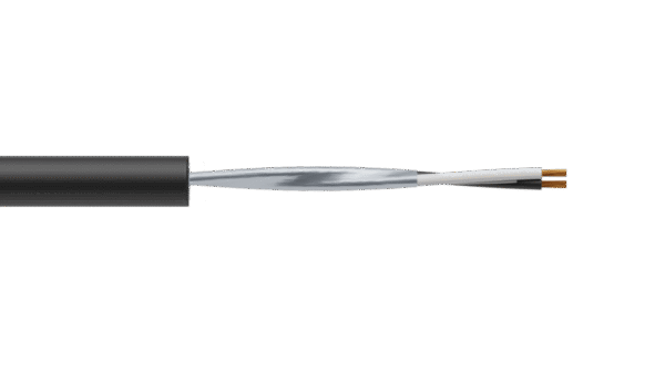 1 Pair 0.5mm2 Cu/PVC/OS/PVC Instrumentation Cable - Black Sheath