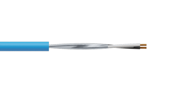1 Pair 0.5mm2 Cu/PVC/OS/PVC Maser Instrumentation Cable - Blue Sheath