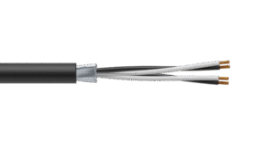2 Pair 0.5mm2 Cu/PVC/OS/PVC Maser Instrumentation Cable - Black Sheath