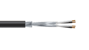 2 Pair 0.5mm2 Cu/PVC/ISOS/PVC Maser Instrumentation Cable - Black Sheath