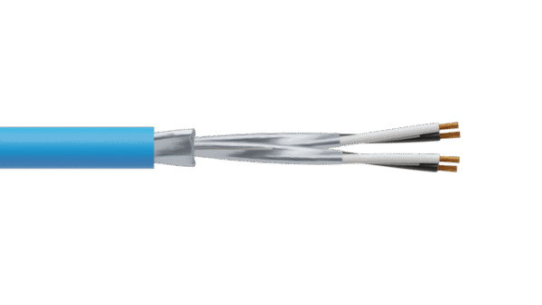 2 Pair 0.5mm2 Cu/PVC/ISOS/PVC Maser Instrumentation Cable - Blue Sheath