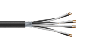 4 Pair 0.5mm2 Cu/PVC/OS/PVC Maser Instrumentation Cable - Black Sheath