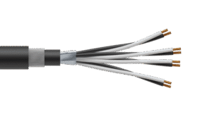 4 Pair 0.5mm2 Cu/PVC/OS/PVC/SWA/PVC Maser Instrumentation Cable - Black Sheath
