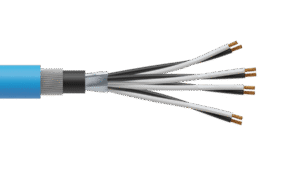 4 Pair 0.5mm2 Cu/PVC/OS/PVC/SWA/PVC Maser Instrumentation Cable - Blue Sheath