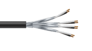 4 Pair 0.5mm2 Cu/PVC/ISOS/PVC Maser Instrumentation Cable - Black Sheath