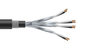 4 Pair 0.5mm2 Cu/PVC/ISOS/PVC/SWA/PVC Maser Instrumentation Cable - Black Sheath