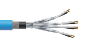 4 Pair 0.5mm2 Cu/PVC/ISOS/PVC/SWA/PVC Maser Instrumentation Cable - Blue Sheath