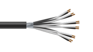 6 Pair 0.5mm2 Cu/PVC/OS/PVC Maser Instrumentation Cable - Black Sheath