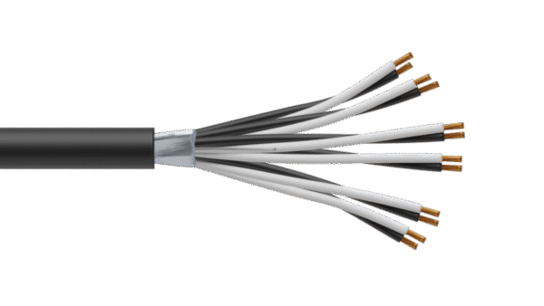 6 Pair 0.5mm2 Cu/PVC/OS/PVC Maser Instrumentation Cable - Black Sheath