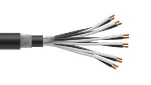 6 Pair 0.5mm2 Cu/PVC/OS/PVC/SWA/PVC Maser Instrumentation Cable - Black Sheath